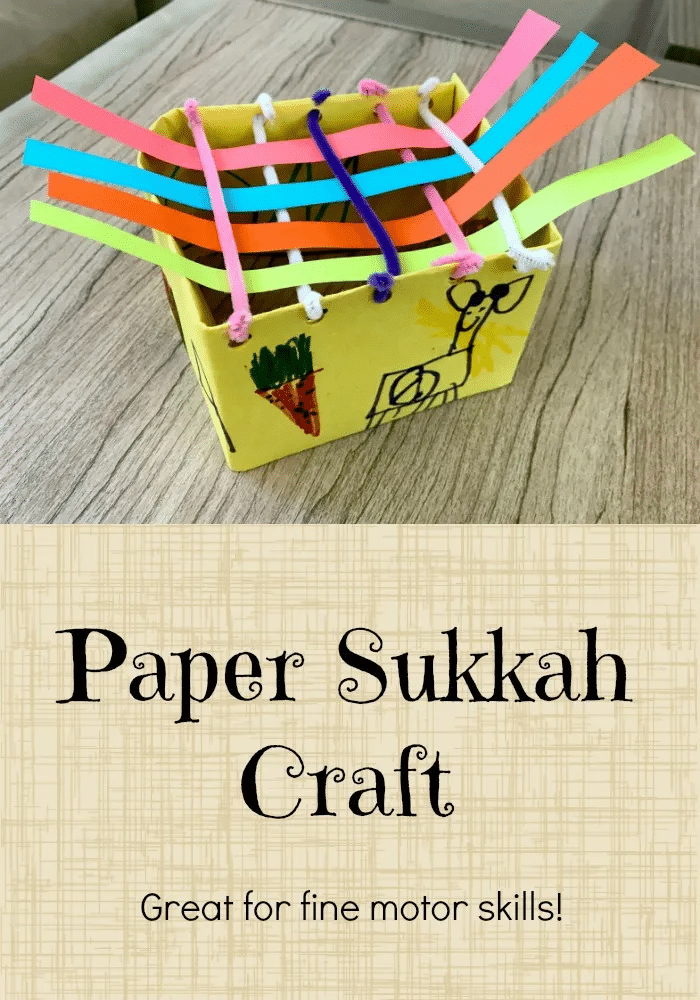 Paper Sukkah Craft with Weaving