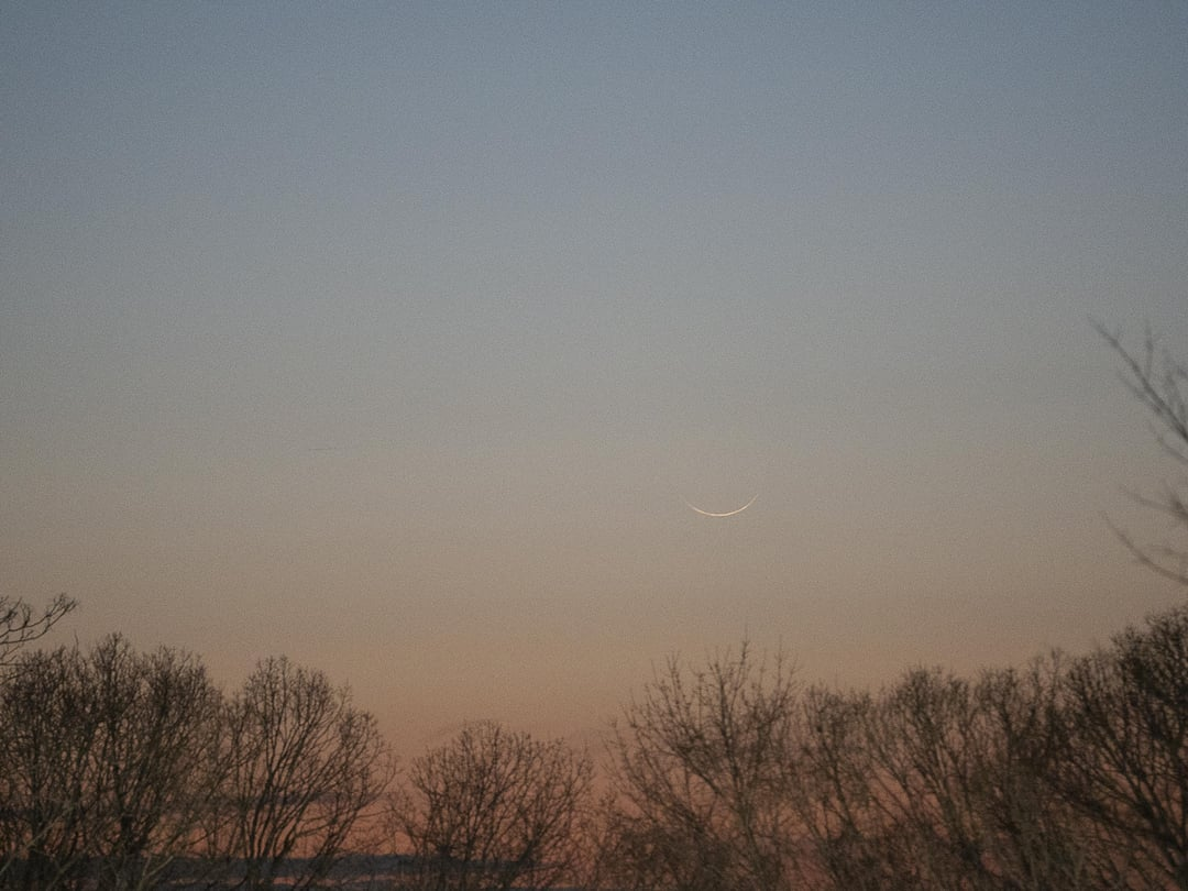 New Moon sighting at Brooklyn Bridge Park, New York — March 19, 2026