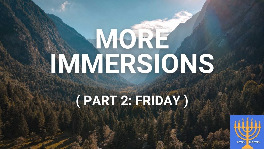 More Immersions! Part Two of Immersions at the 2026 Pesach & ULB Meetup (Hillsville, VA)